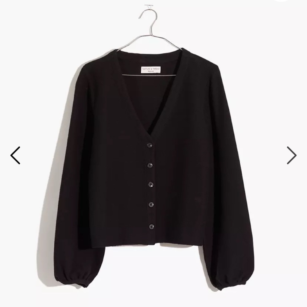 Madewell Bubble Sleeve Cardigan Top